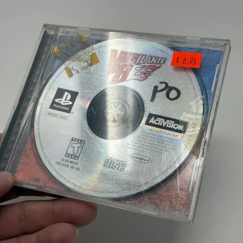 Vigilante 8 Sony PlayStation 1 PS1‎ 1998 Activision SLUS-00510 Black Disc Retro
